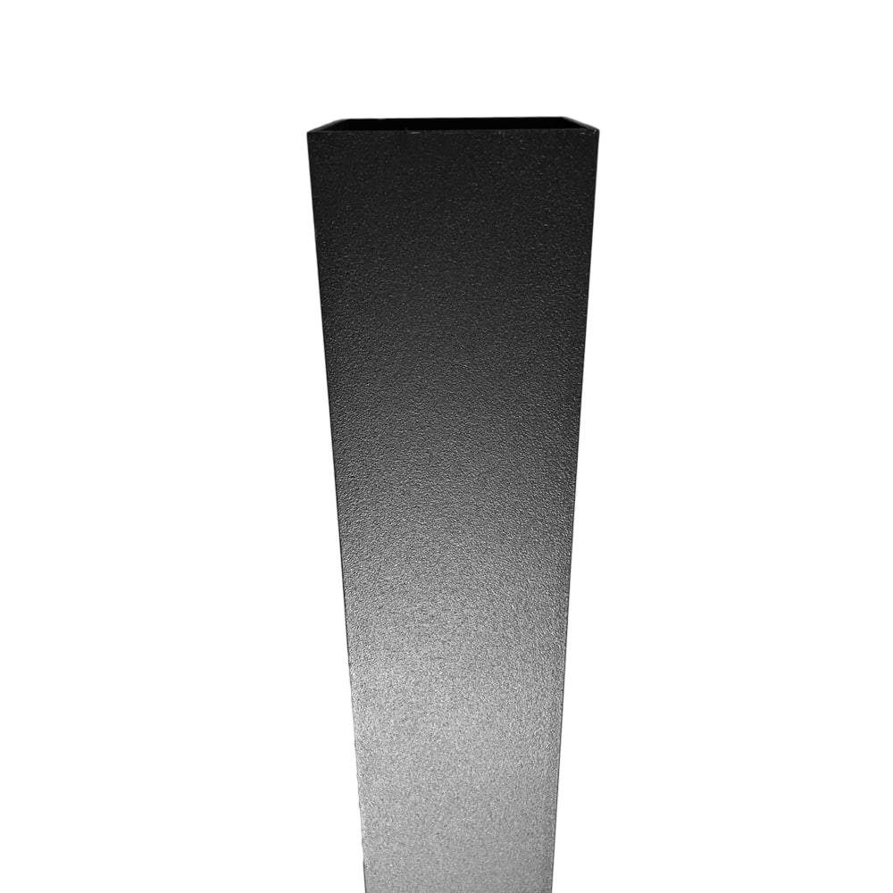 Aluminium regenpijp 80x80 mm vierkant 2 meter + spie - RAL 9005 fijnstructuur