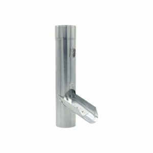 Zinken regentonklep 80 mm met RVS-bladvanger - Afbeelding 1