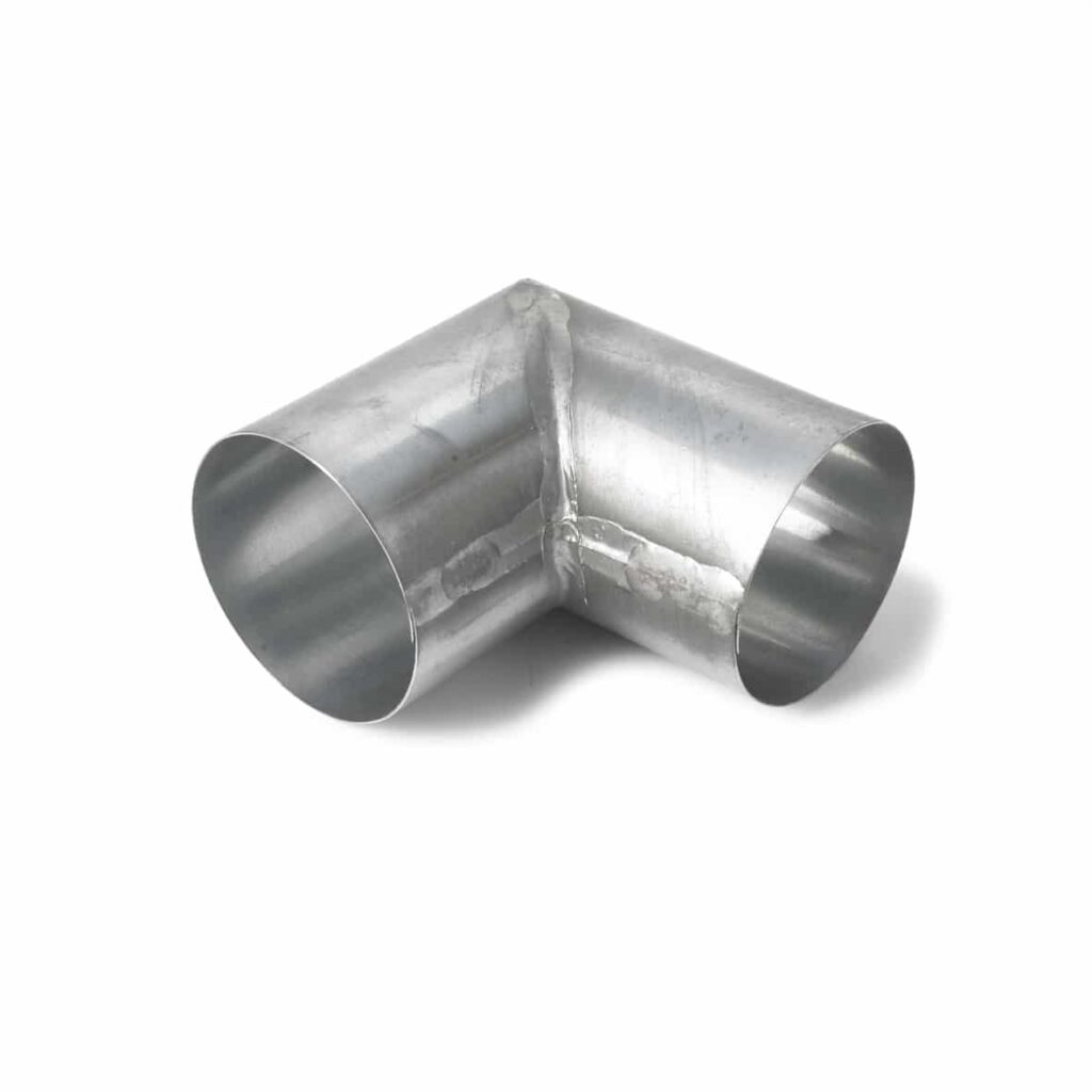 Zinken bocht 100 mm 90gr gesoldeerd