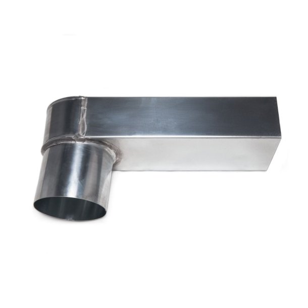 Zinken stadsuitloop rond 100 mm 60x100 mm 33cm lang