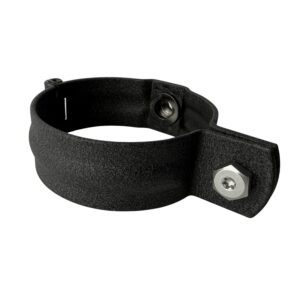 Regenpijp beugel 80mm met M10 draad - zwart - Afbeelding 1