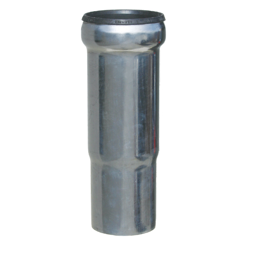 Stalen regenpijp overschuifmof (ondereind) 80mm (excl. rubber)