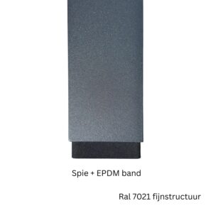 Aluminium regenpijp 80x80 mm vierkant 1 meter + spie - RAL 9005 - Afbeelding 10