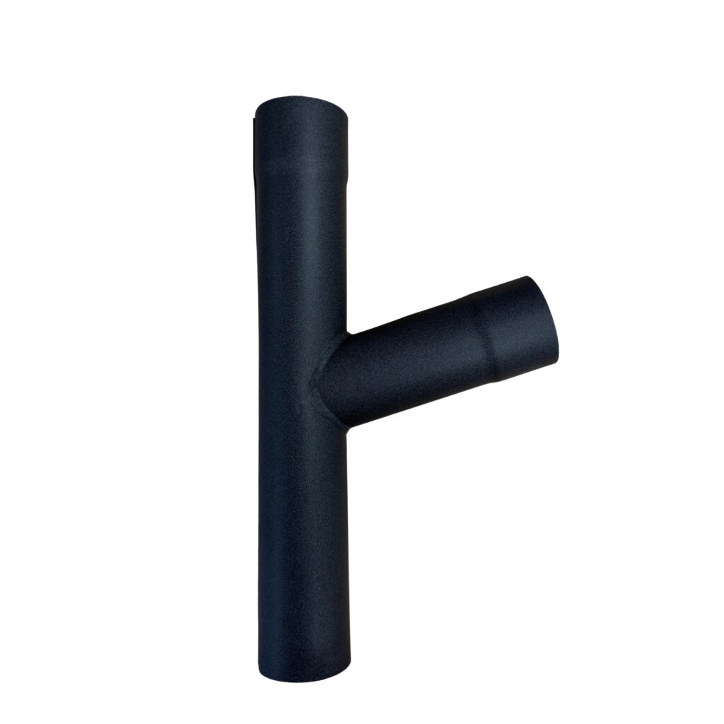 T-stuk 100mm 100mm 72gr - P.10 zwart
