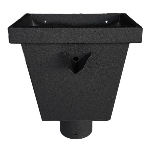 Aluminium vergaarbak junior rond 80mm - Ral-9005 fijnstructuur