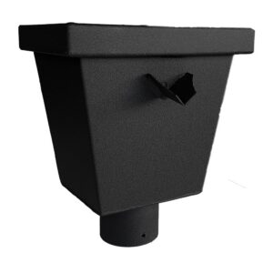 Aluminium vergaarbak junior rond 80mm - Ral-9005 fijnstructuur - Afbeelding 1