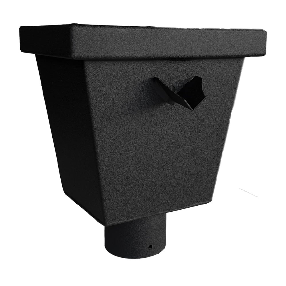 Aluminium vergaarbak junior rond 80mm - Ral-9005 fijnstructuur
