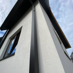 Aluminium regenpijp 80x80 mm vierkant 2 meter + spie - RAL 9005 fijnstructuur - Afbeelding 6