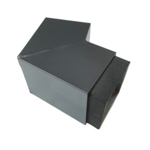 Aluminium sprongstuk set 80x80mm 2 bochten (sprong max. 100cm) - RAL 7021 fijnstructuur - Afbeelding 4