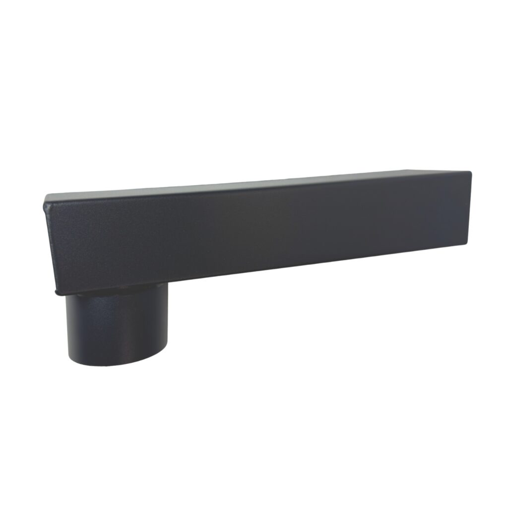 Aluminium stadsuitloop 60x80mm passend in 80mm - RAL 7021 fijnstructuur