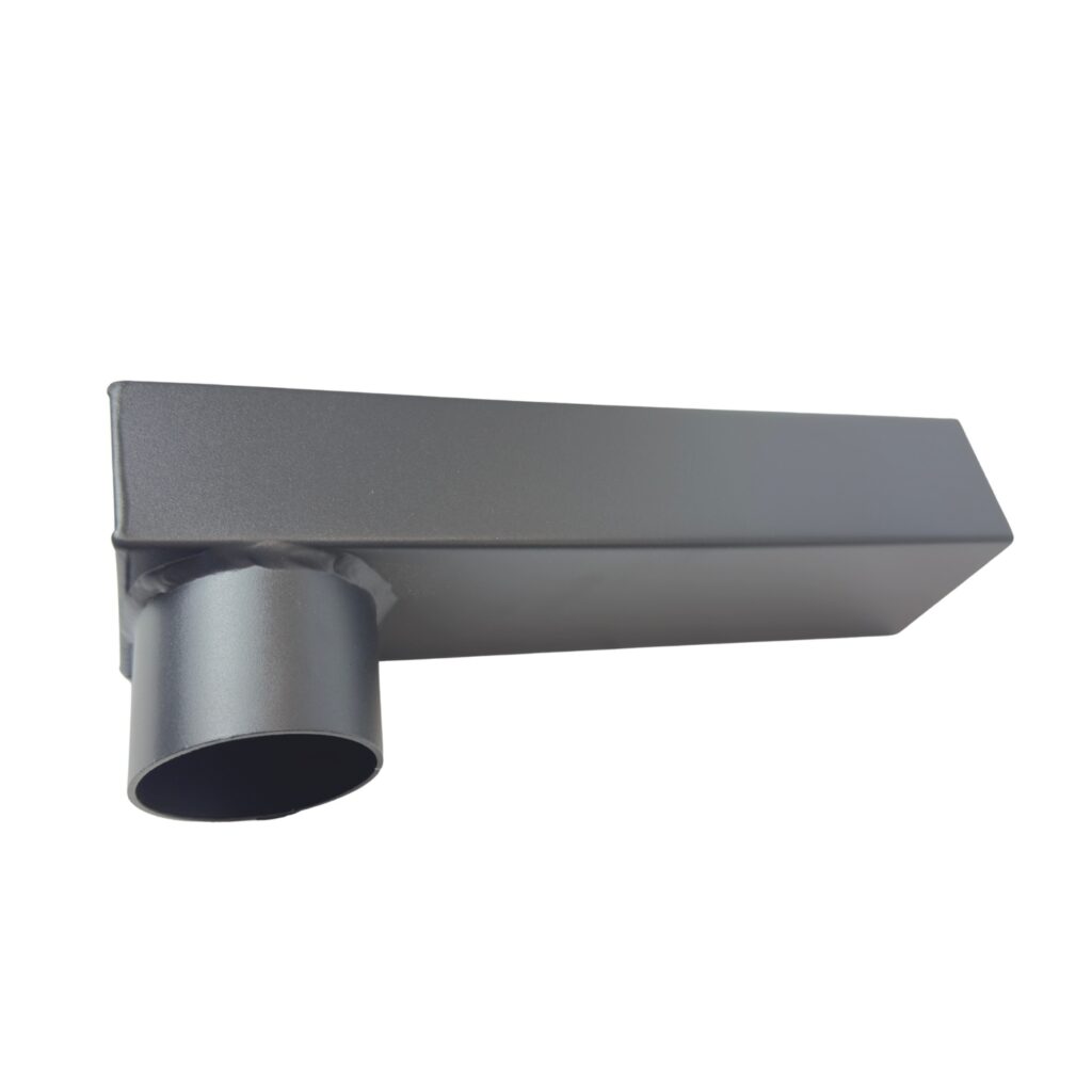 Aluminium stadsuitloop 60x80mm passend in 80mm - RAL 7021 fijnstructuur