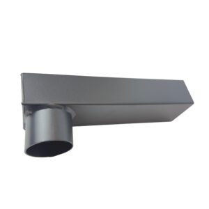 Aluminium stadsuitloop 60x80mm passend in 80mm - RAL 7021 fijnstructuur - Afbeelding 3