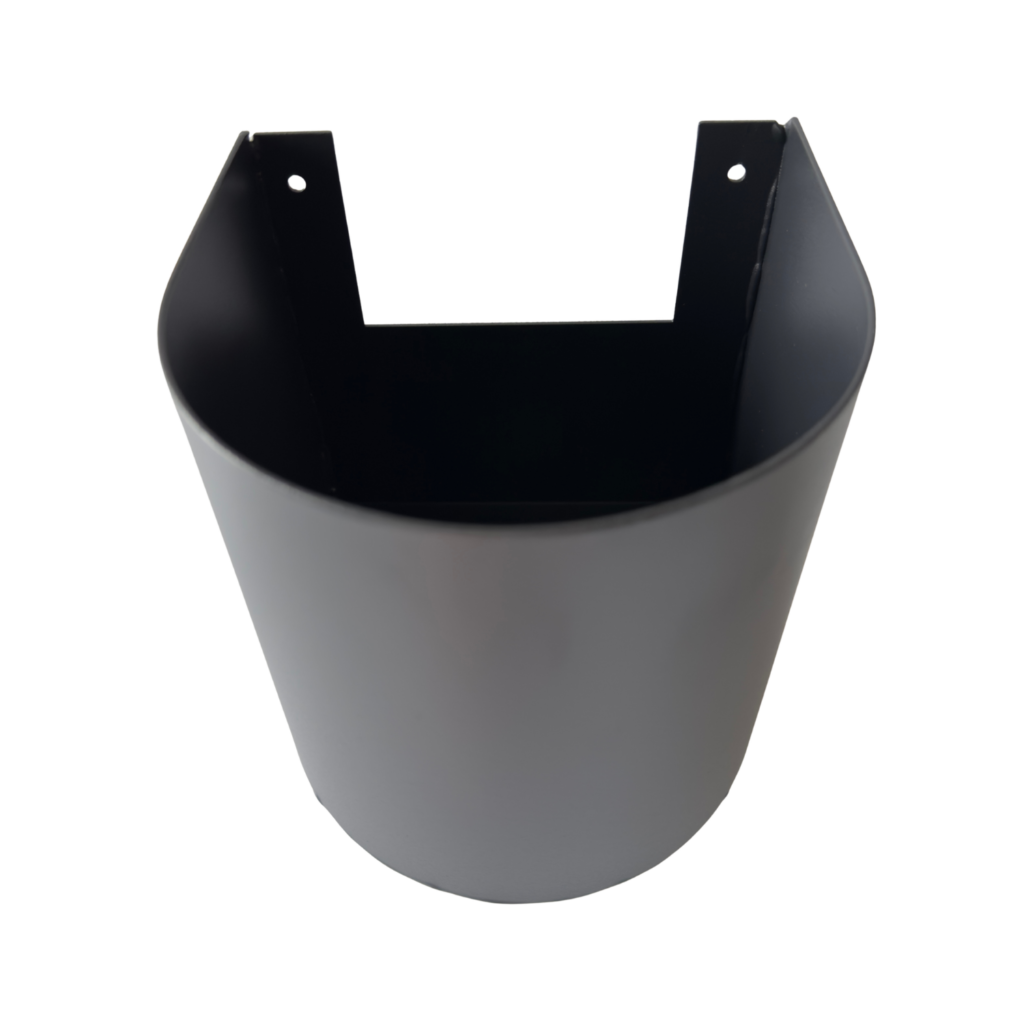 Aluminium regenpijp vergaarbak mini 80mm rond - RAL 7021 fijnstructuur