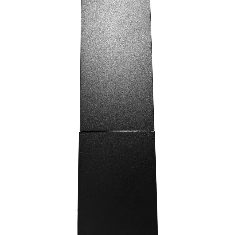 Aluminium regenpijp 80x80 mm vierkant 2 meter + spie - RAL 9005 fijnstructuur
