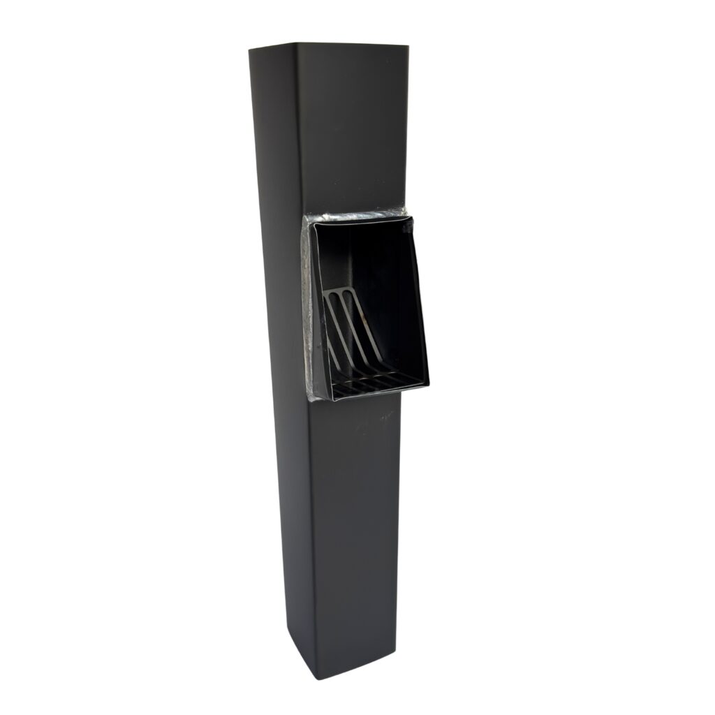Bladafscheider zink vierkant 80x80mm - Noir