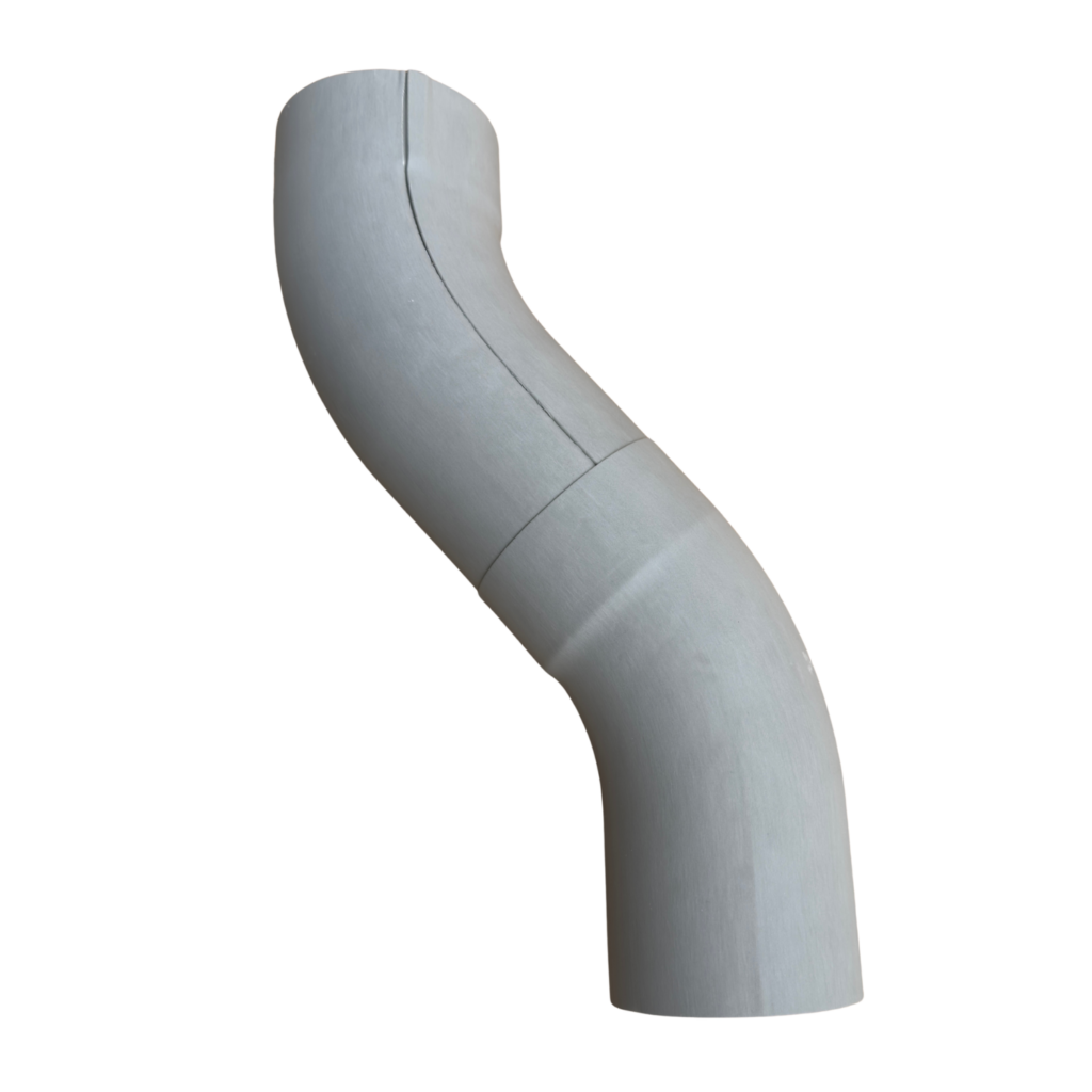 Bocht 40gr 100mm - patinagrijs