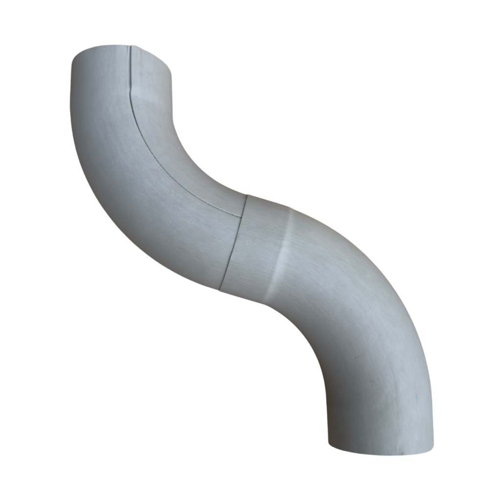 Bocht 72gr 100mm - patinagrijs