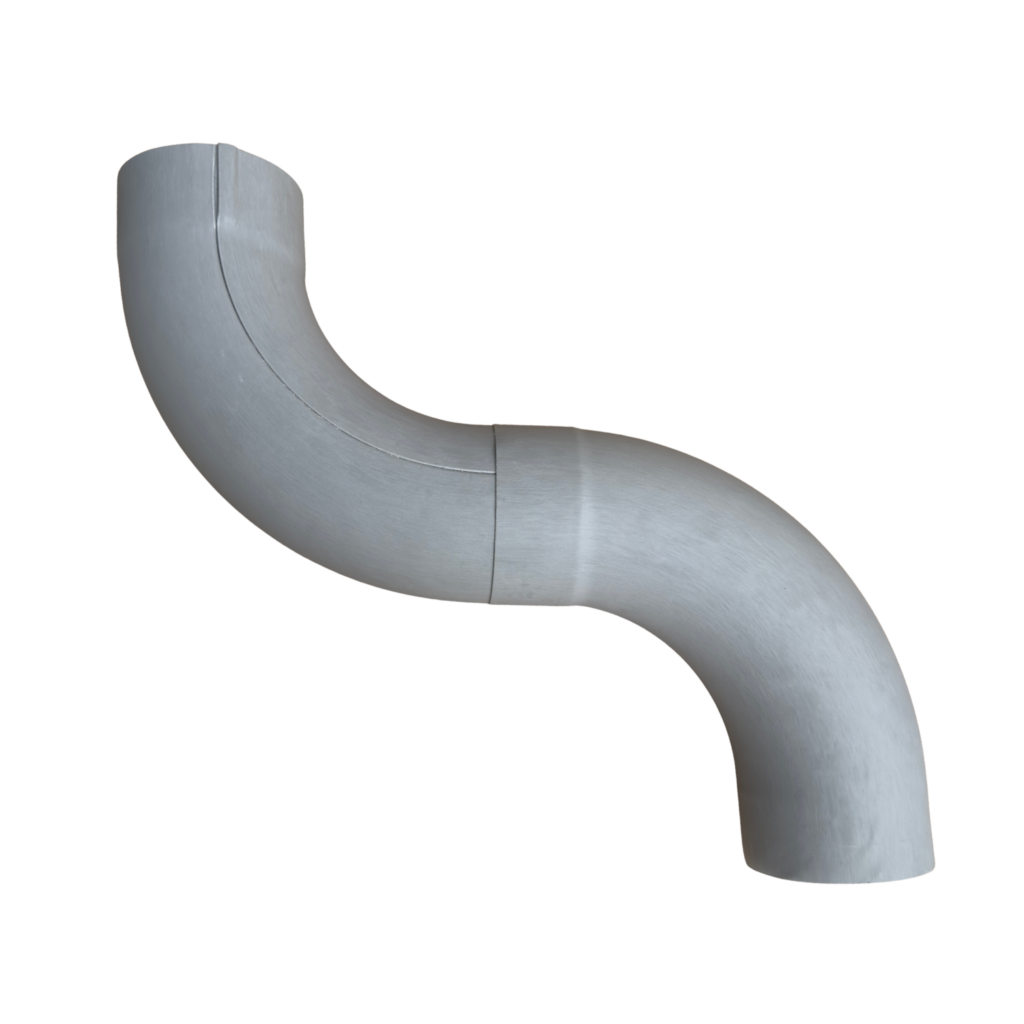 Bocht 85gr 100mm - patinagrijs