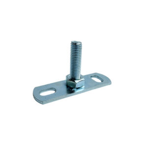 Montageplaat gegalv. M10 t.b.v. scharnierpijpbeugel + draadeind gegalv. M10x40mm - Afbeelding 1
