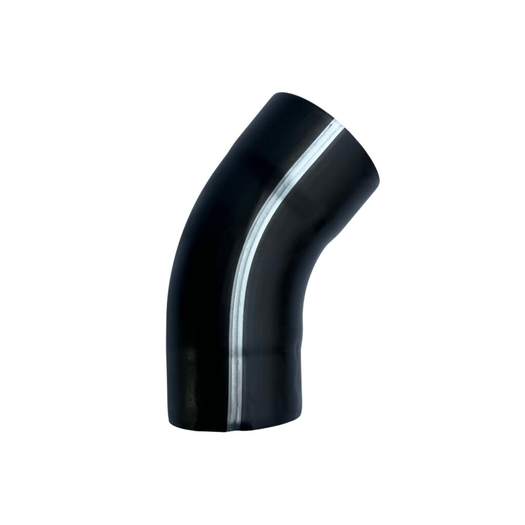 Bocht zink 80 mm rond 40gr - Noir
