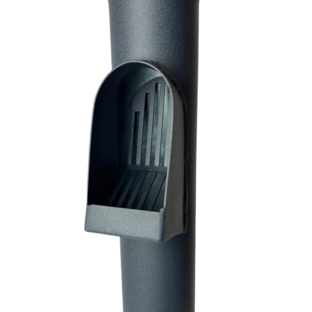 Aluminium regenpijp bladafscheider 80mm rond - antraciet
