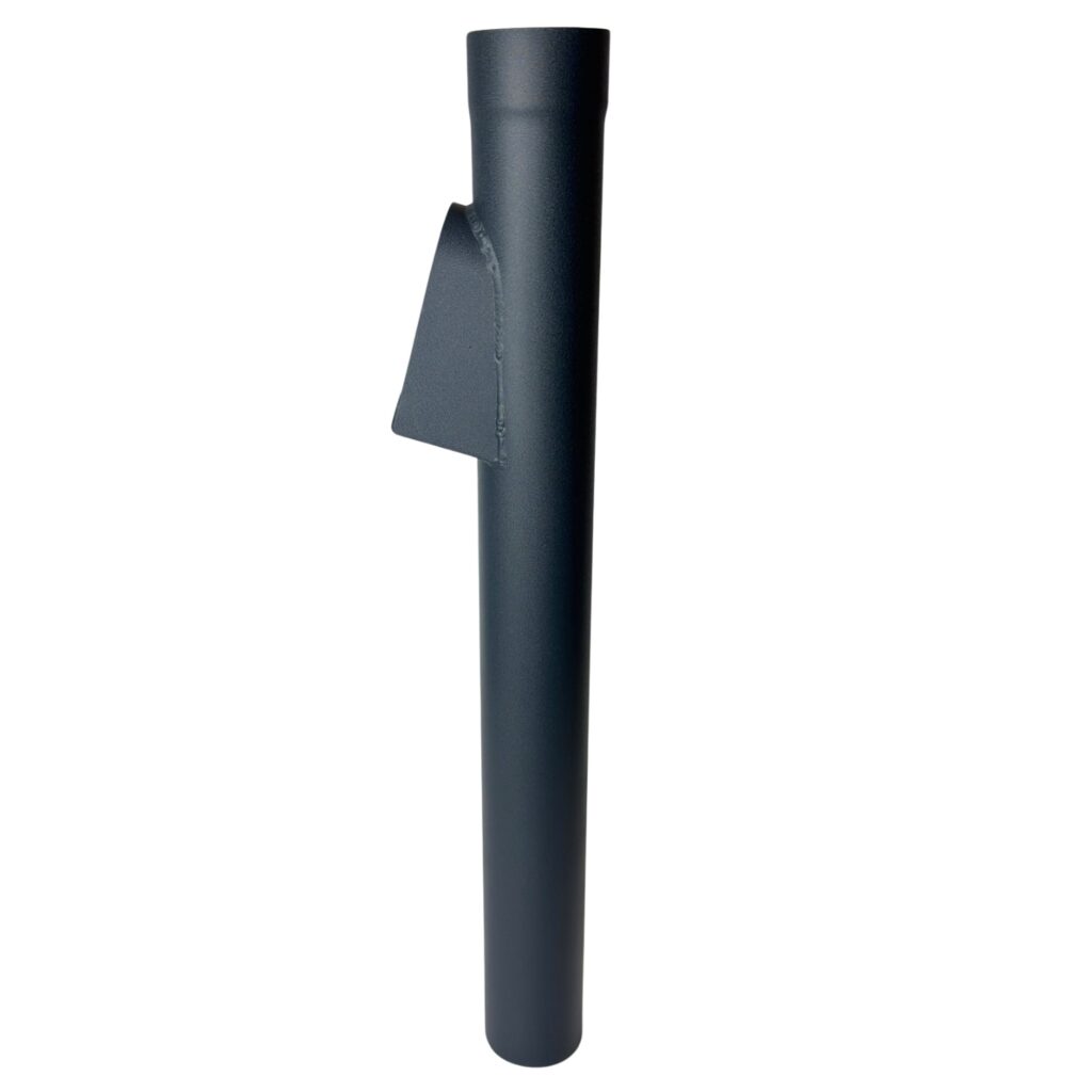 Aluminium regenpijp bladafscheider 80mm rond - antraciet
