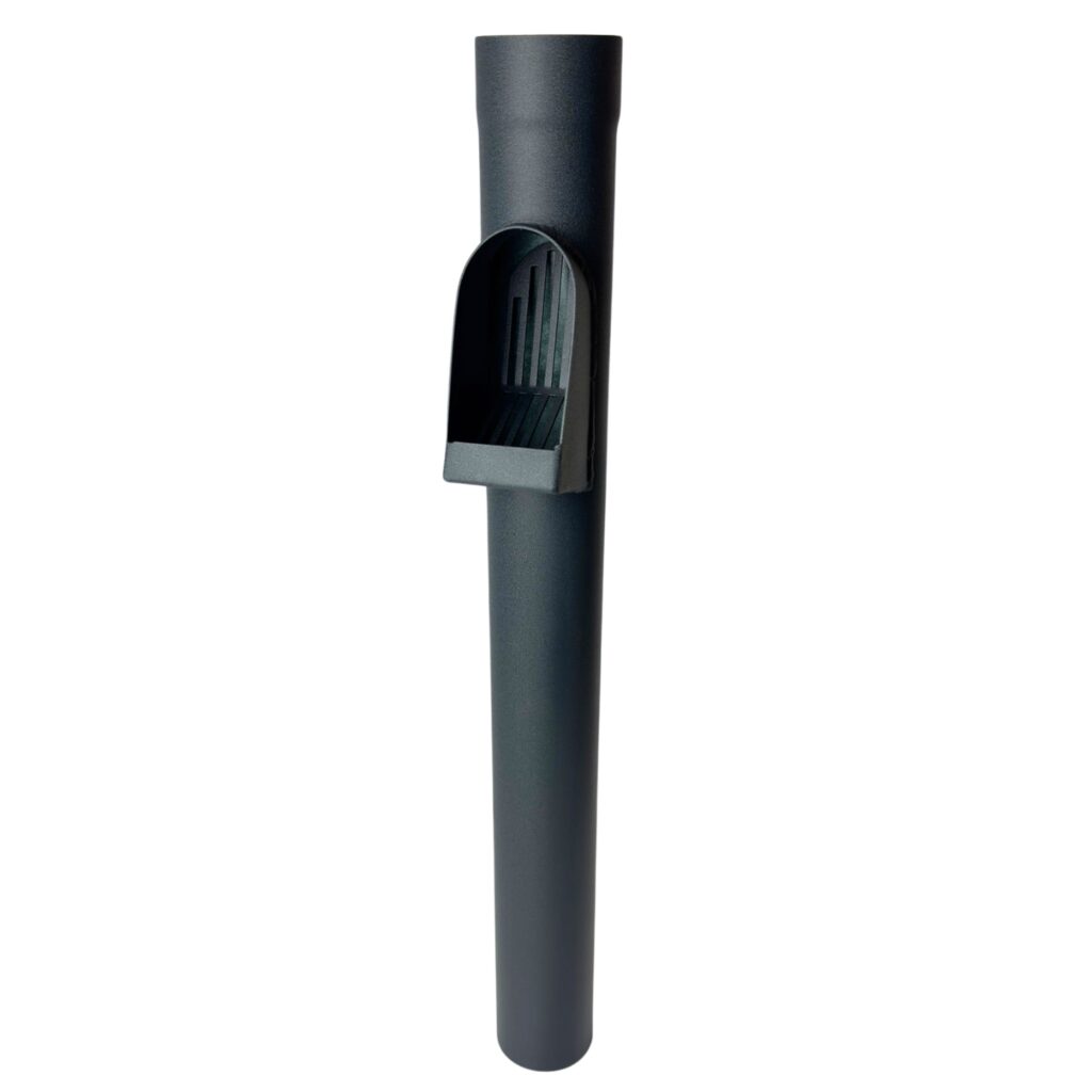 Aluminium regenpijp bladafscheider 80mm rond - antraciet