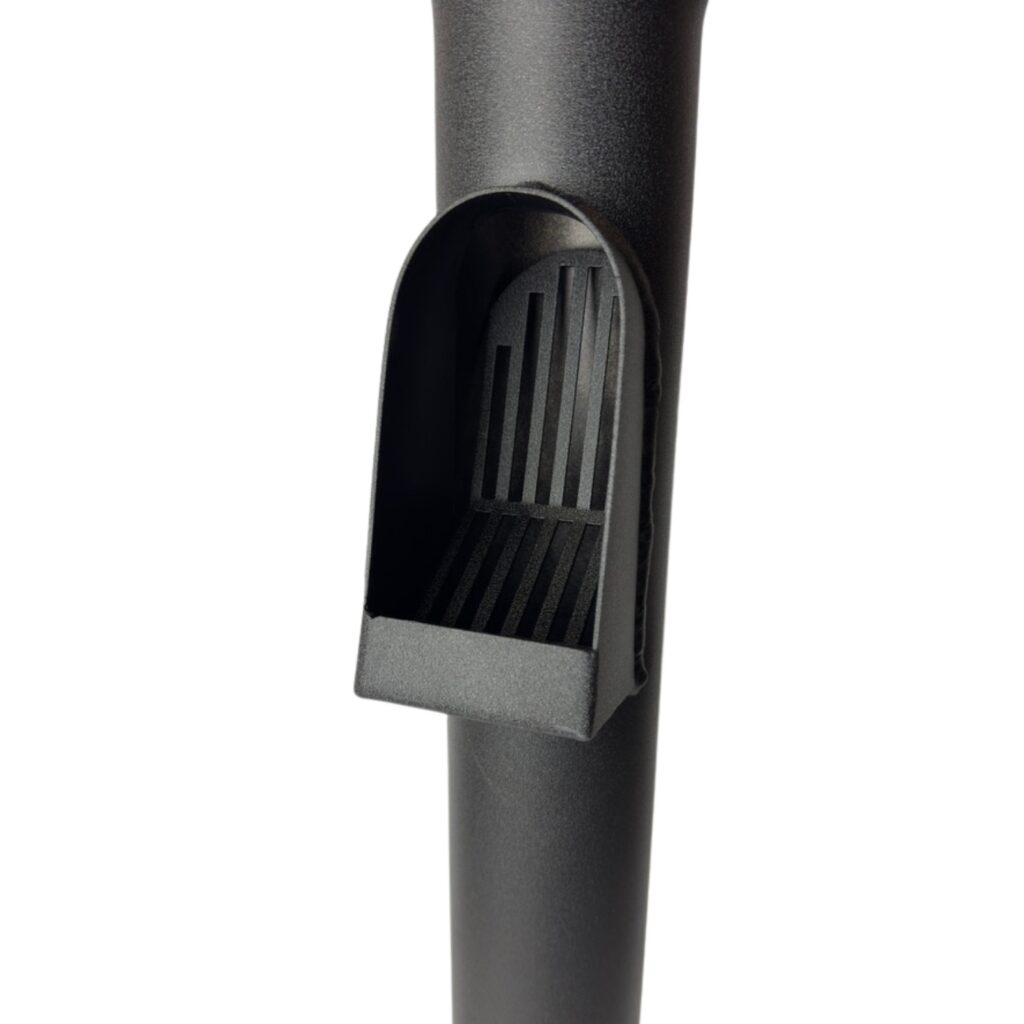Aluminium regenpijp bladafscheider 80mm rond - zwart