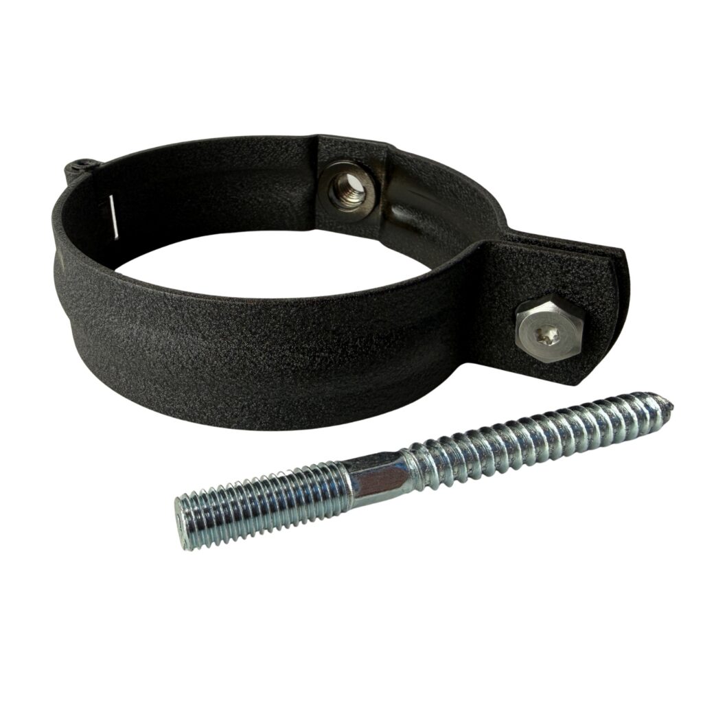 Regenpijp beugel SET 100mm M10 - P.10 zwart