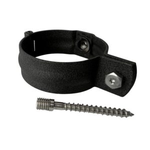 Regenpijp beugel 80mm met M10 draad - zwart - Afbeelding 9
