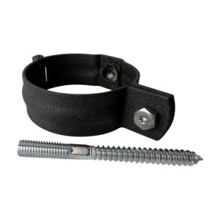 Regenpijp beugel 80mm met M10 draad - zwart - Afbeelding 6