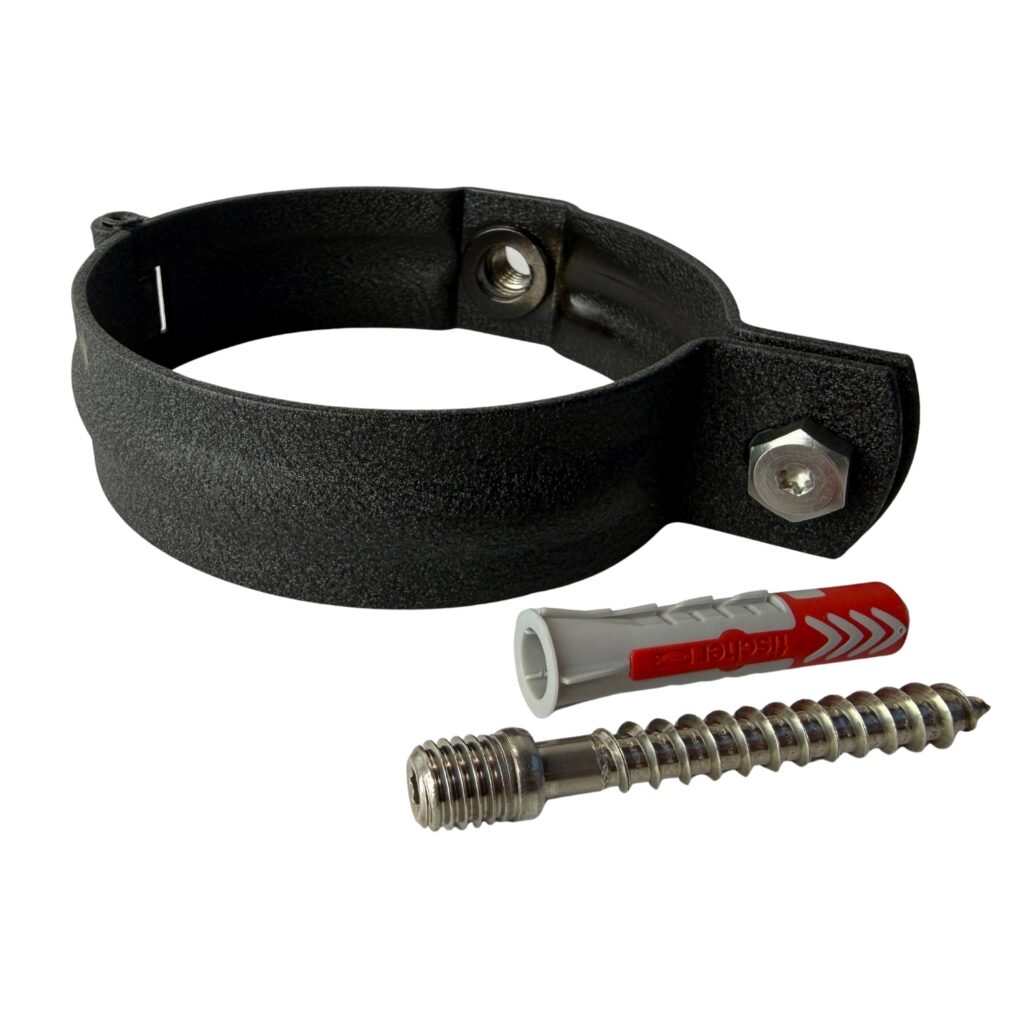 Regenpijp beugel SET 100mm M10 - P.10 zwart