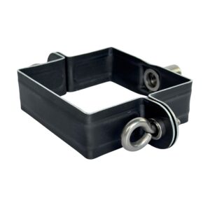 Scharnierpijpbeugel zink 80x80mm M10 - Noir - Afbeelding 1