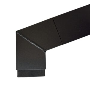 Aluminium sprongstuk set 80x80mm 2 bochten (sprong max. 100cm) - RAL 9005 fijnstructuur - Afbeelding 3