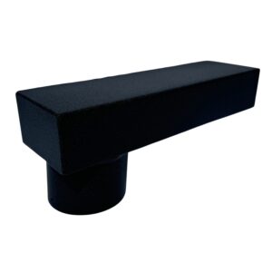 Stadsuitloop 60x100mm passend in 100mm - zwart - Afbeelding 1