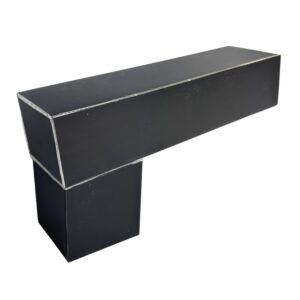 Stadsuitloop zink 60x100 mm vierkant 78x78 mm - Noir - Afbeelding 1