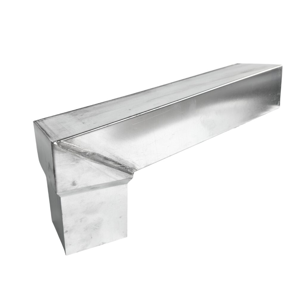 Stadsuitloop zink 60x80mm naar passend in 80 mm vierkant