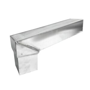 Stadsuitloop zink 60x80mm naar passend in 80 mm vierkant - Afbeelding 1