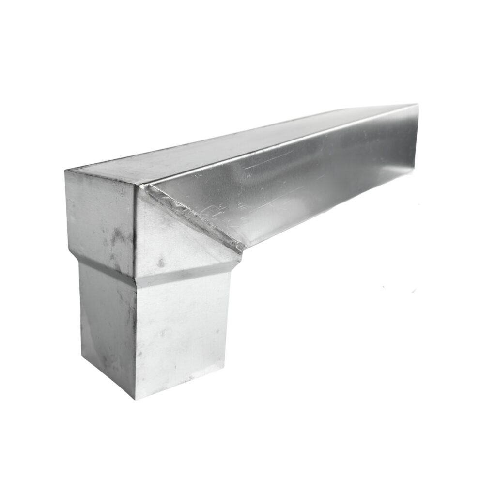 Stadsuitloop zink 60x80mm naar passend in 80 mm vierkant