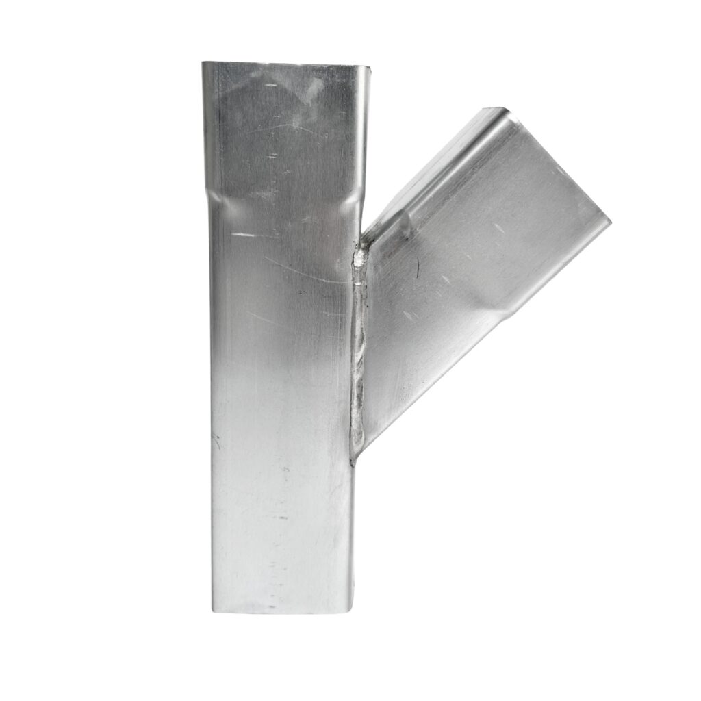 Zinken T-stuk vierkant 80x80 mm 45gr