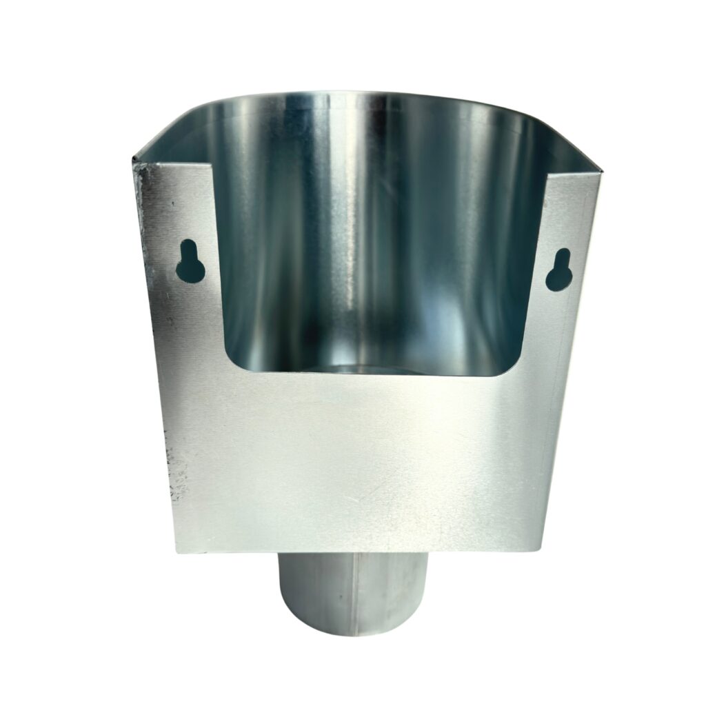 Zinken vergaarbak Mini 80 mm met uitsparing Nedzink