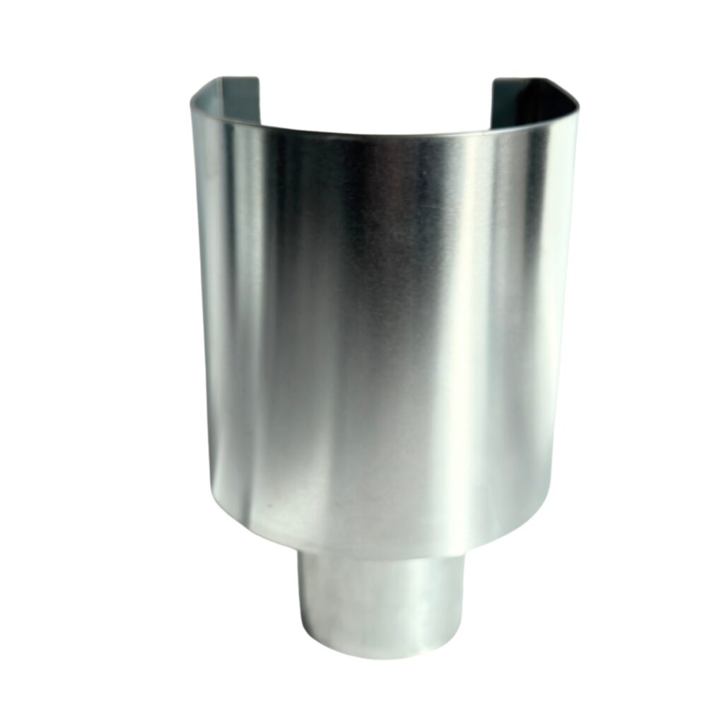 Zinken vergaarbak Mini 80 mm met uitsparing Nedzink