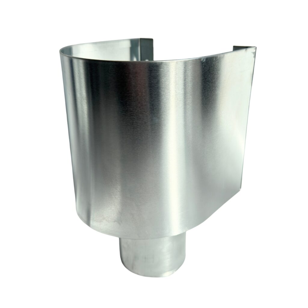 Zinken vergaarbak Mini 80 mm met uitsparing Nedzink