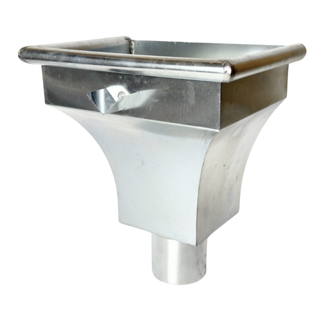 Zinken vergaarbak 100mm rond model KS