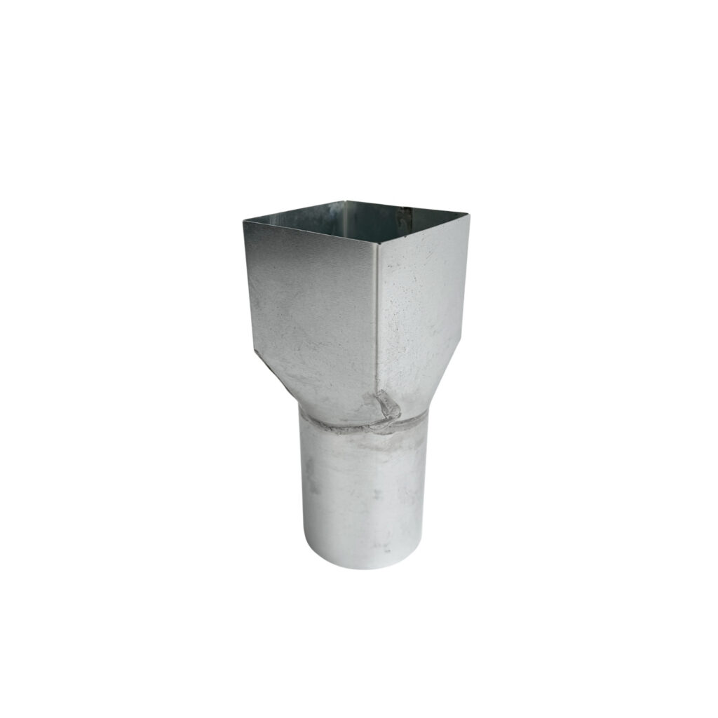 Verloop zink 80x80mm naar 80mm