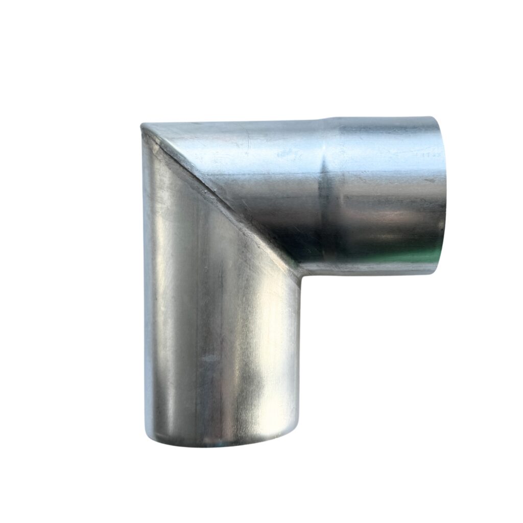Zinken bocht 80 mm 90gr gesoldeerd
