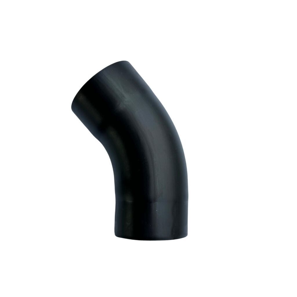 Bocht zink 80 mm rond 40gr - Noir