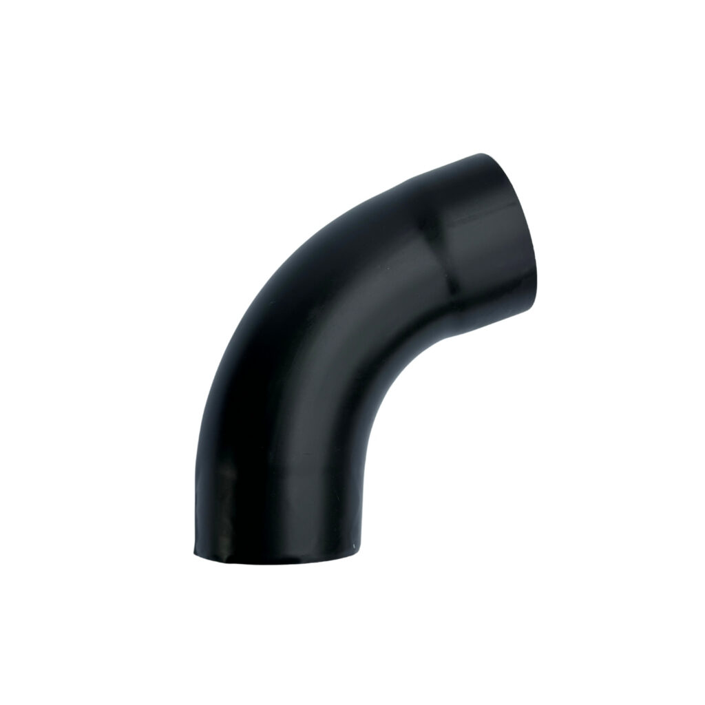Bocht zink 80 mm rond 72 gr - Noir