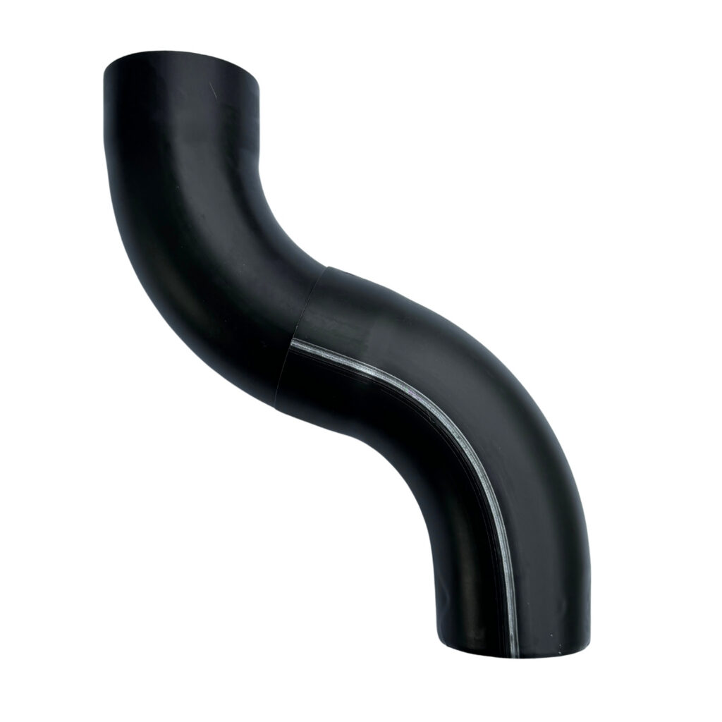 Bocht zink 80 mm rond 72 gr - Noir