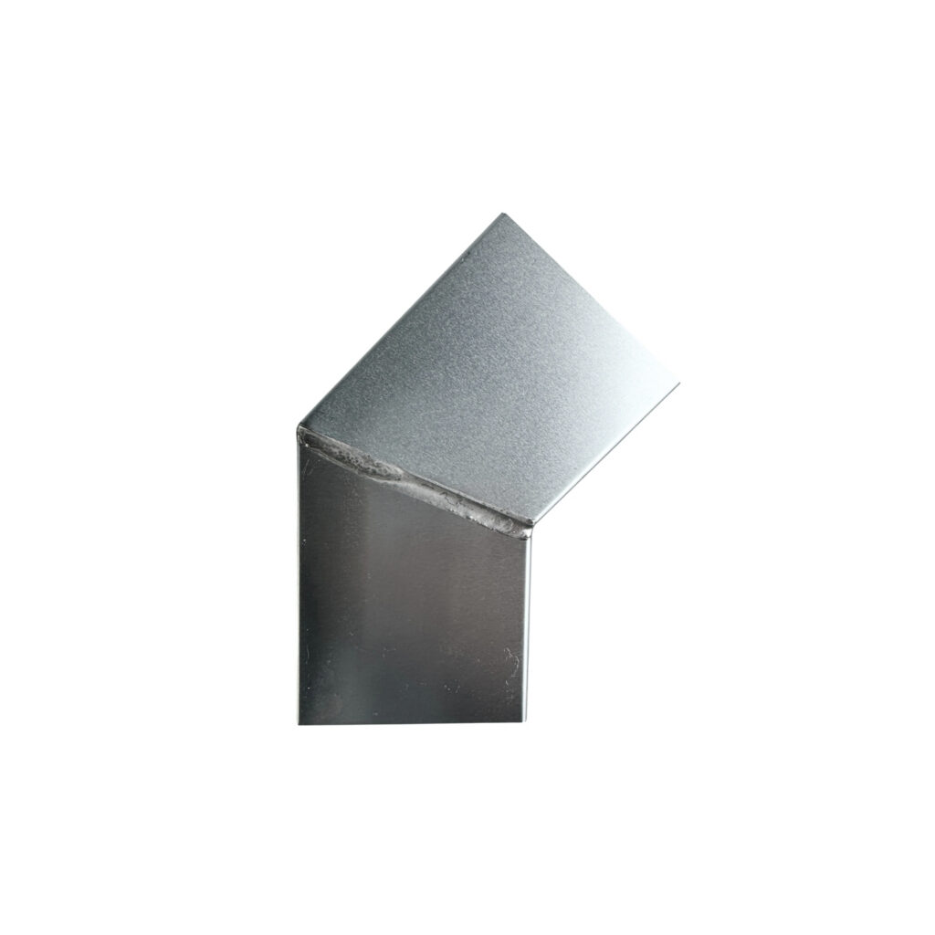 Zinken bocht vierkant 80x80 mm 45gr